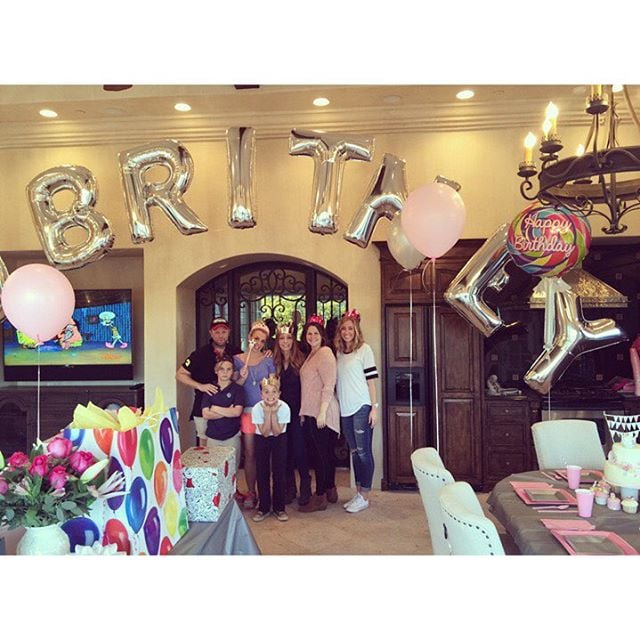 "Had the CUTEST surprise party today!!! A special thank you to Miss @MileyCyrus for sending these awesome balloons!"