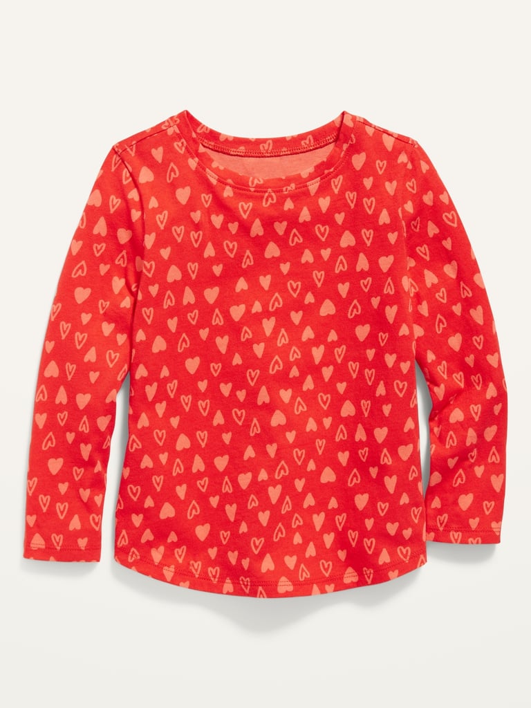 Old Navy Printed Long-Sleeve Scoop-Neck Tee For Toddler Girls