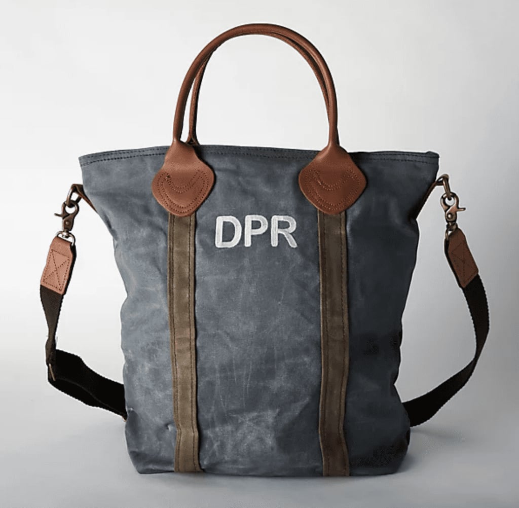 Slate Waxed Canvas Travel Tote