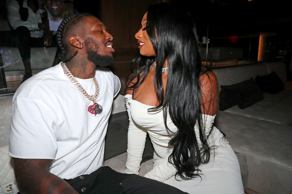 Megan Thee Stallion and Pardi Kiss at JAY-Z's 40/40 Event