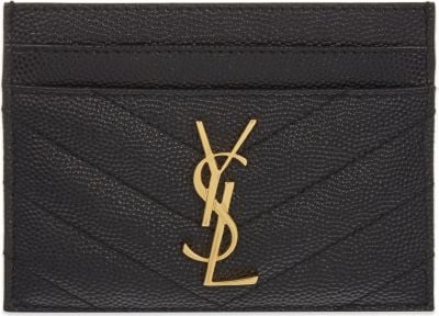 Saint Laurent Monogram Quilted Leather Card Holder