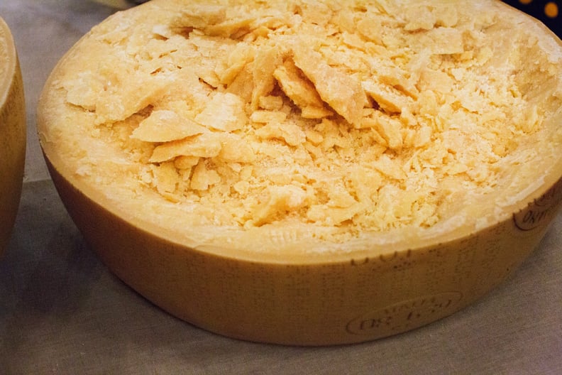 Serve a whole wheel of parmesan cheese during special occasions.