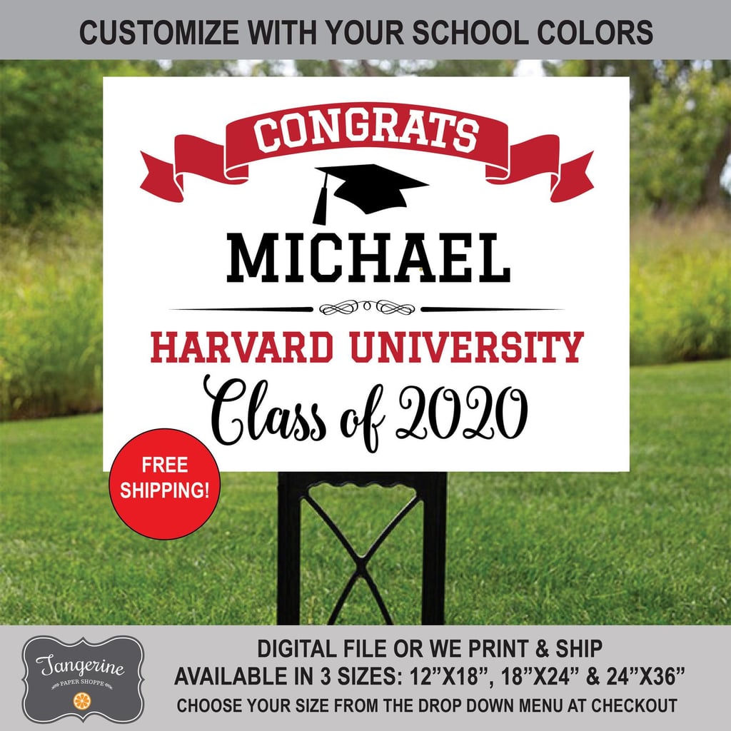 Graduation Yard Sign 2020 Grad Finished Under Quarantine 23 Inches