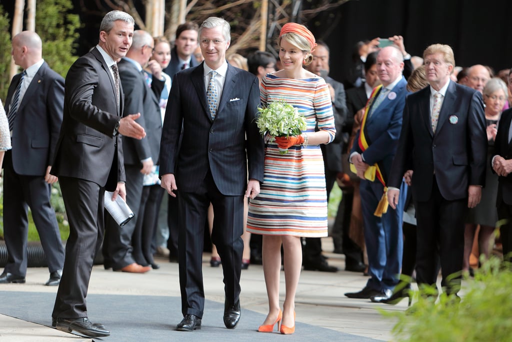 Queen Mathilde of Belgium Natan Dress April 2016