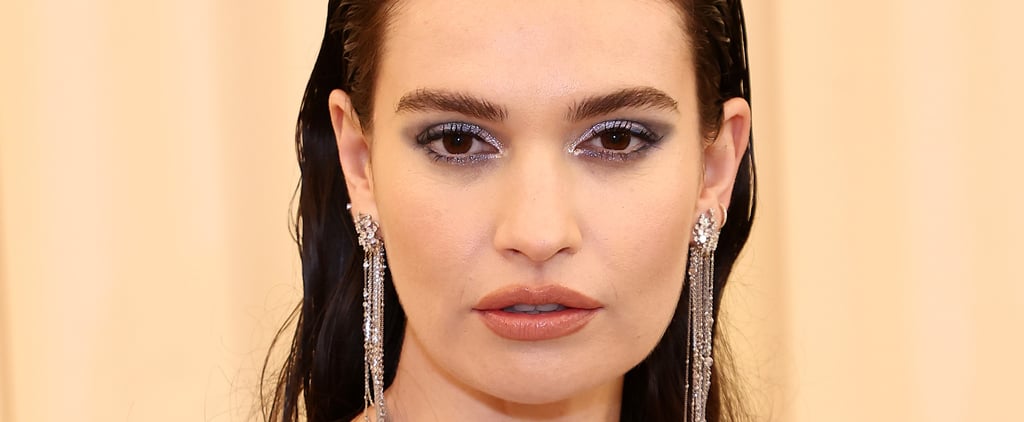 Lily James Debuts Pamela Anderson-Inspired Blond Hair