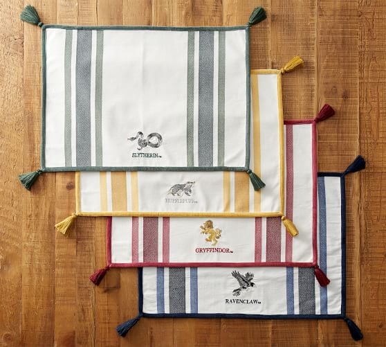 Harry Potter Hogwarts House Placemat Collection Pottery Barn's Harry