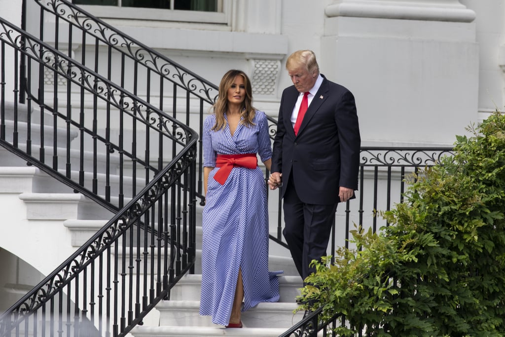 Melania Trump Gingham Ralph Lauren Dress Fourth of July 2018