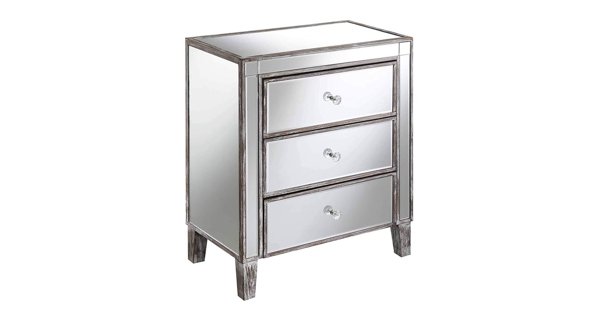 Convenience Concepts Gold Coast 3 Drawer Mirrored End Table Best