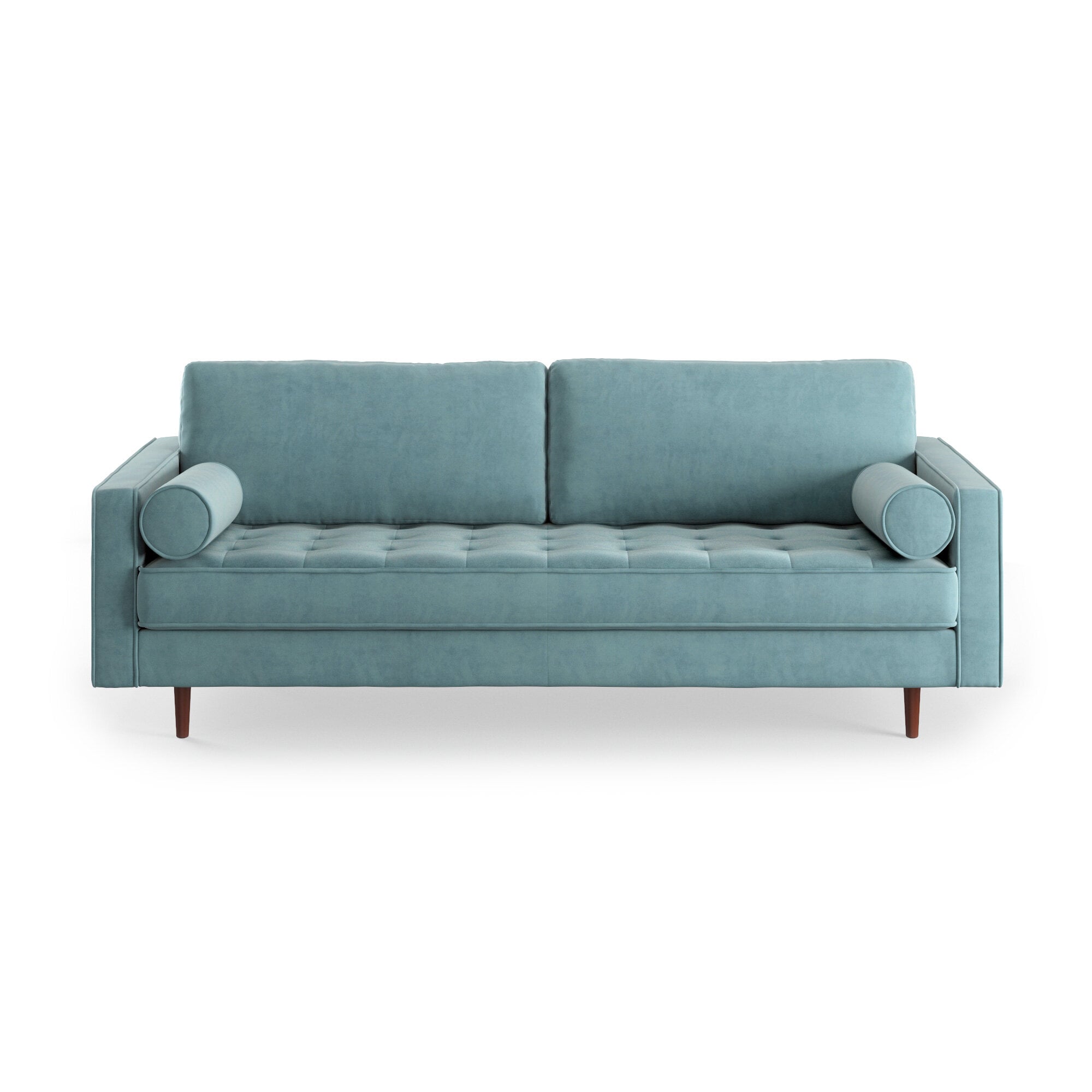 Ravi velvet best sale sofa