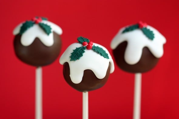 Christmas "Fruit Cake" Cake Pops