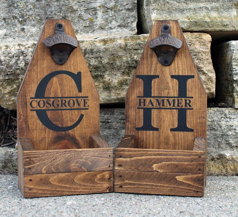 Rustic Personalized Beer Bottle Opener