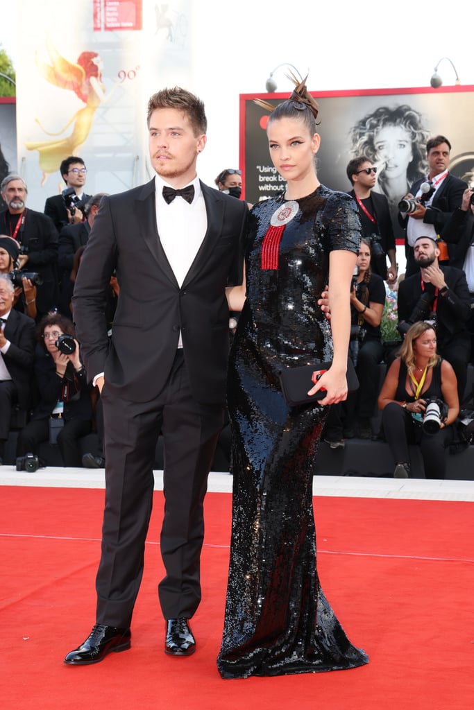 Dylan Sprouse in and Barbara Palvin Wear Georgio Armani at the 2022 Venice Film Festival