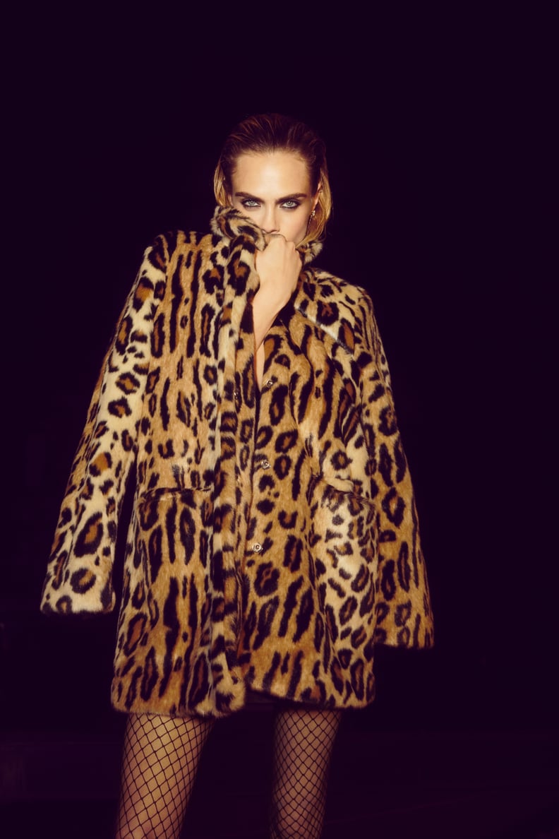 Cara Delevingne Wild Heart Leopard Faux-Fur Coat