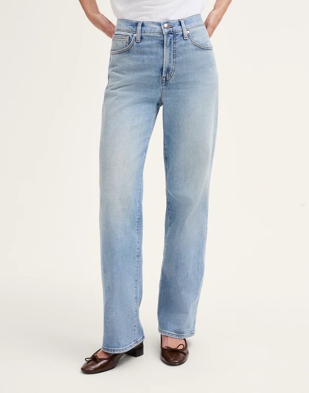 Madewell The Perfect Vintage Wide-Leg Jean ($111, originally $148)
Every outfit combination works with a good pair of light-wash jeans. This style has a slightly boxier fit to create an effortless, vintage feel. Plus, there is a touch of stretch to the material for added comfort.