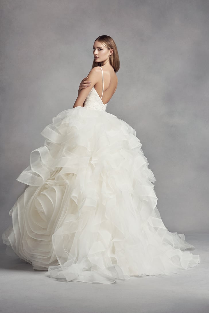 The White By Vera Wang Organza Rosette Wedding Dress 1798 Is Plus Size Wedding Dresses 5250