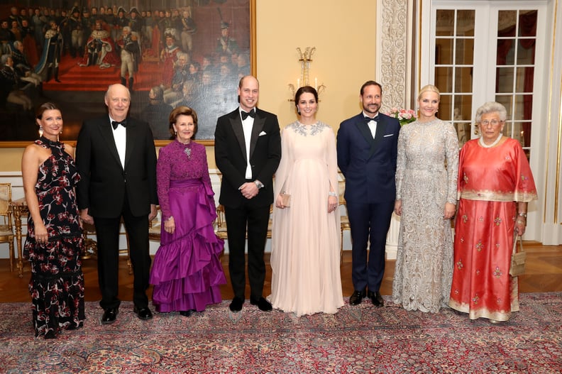 Kate Middleton and Prince William During Dinner at the Royal Palace in Norway