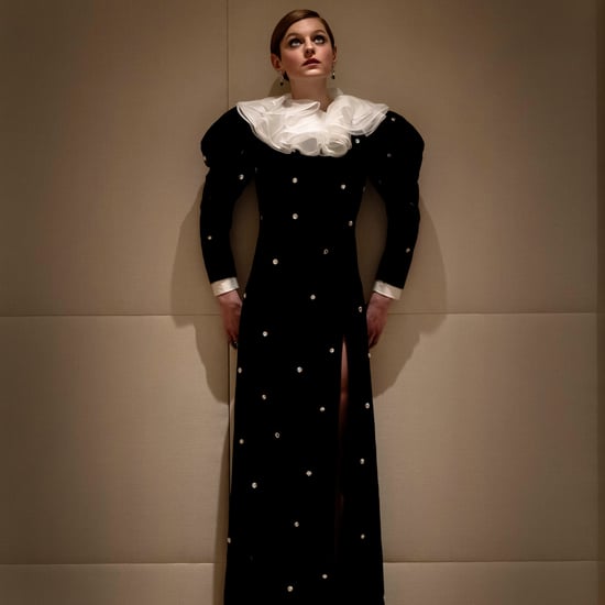Emma Corrin's Velvet Miu Miu Dress at the Golden Globes