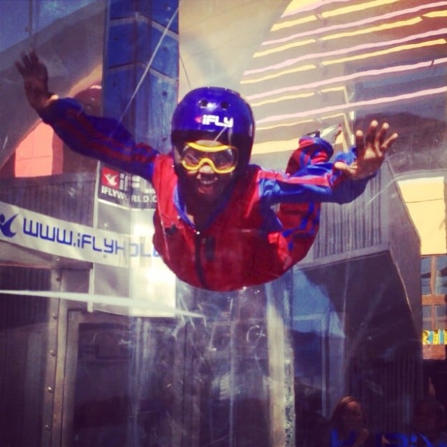 Mercy James was all smilies while "flying" for her mom, Madonna.
Source: Instagram user madonna