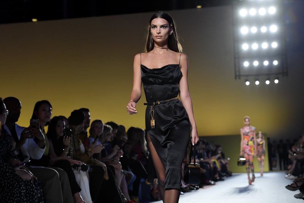 And now, it's a BIG deal to be included on the runway. Even Emily Ratajkowski walked for Spring 2019 in a slinky LBD. And, Kaia Gerber is following in her mom's footsteps with Versace appearances, too.