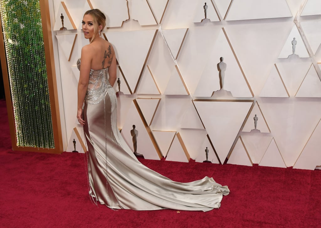 Scarlett Johansson's Silver Oscar de la Renta Oscars Dress