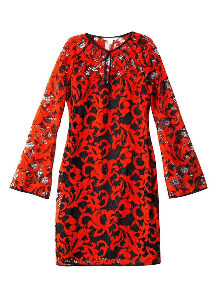 Diane von Furstenberg Black and Red Lace Dress