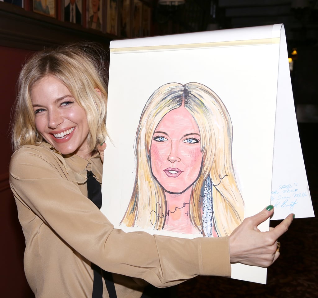 Sienna Miller got her very own drawing for the Sardi's wall of fame in NYC on Friday.