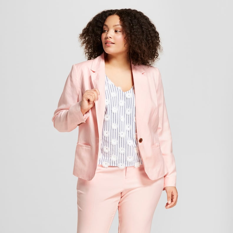 A New Day Women's Plus Size Linen Blazer