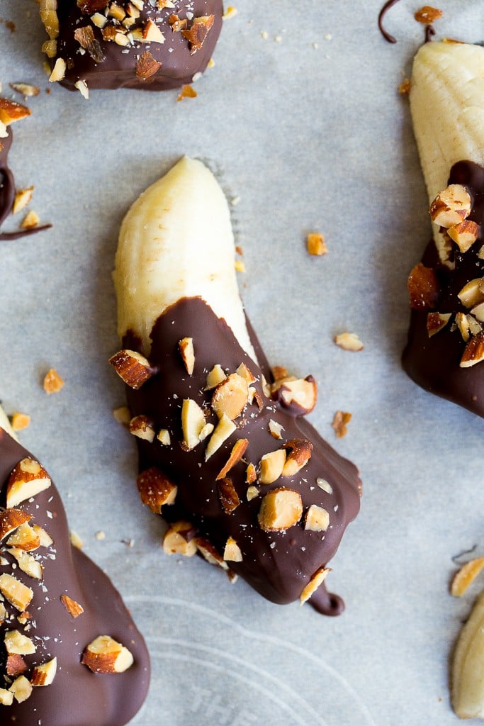 Mini Chocolate-Covered Frozen Bananas