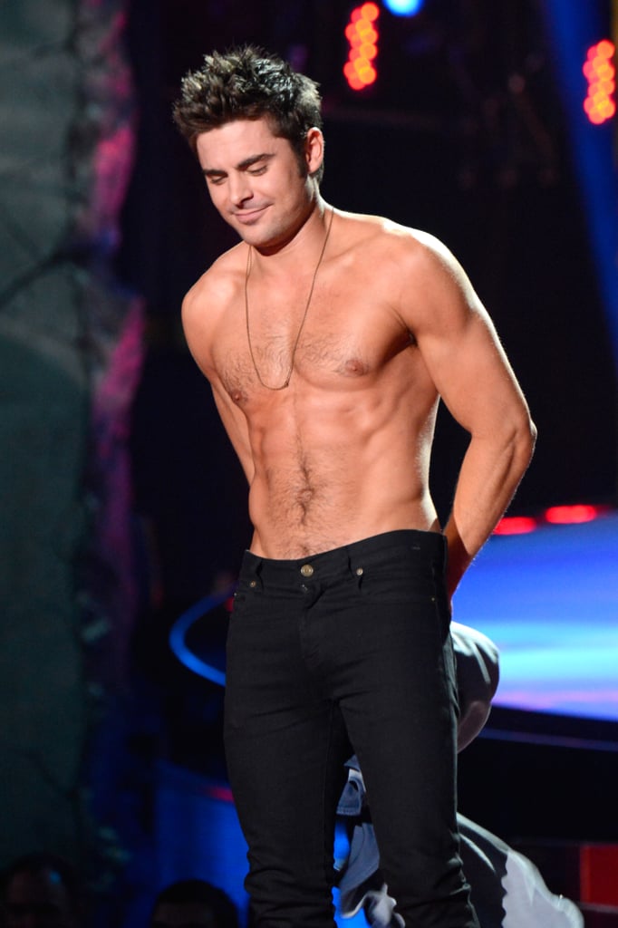 Zac Efron Shirtless At The Mtv Movie Awards 2014 Popsugar Celebrity 4812