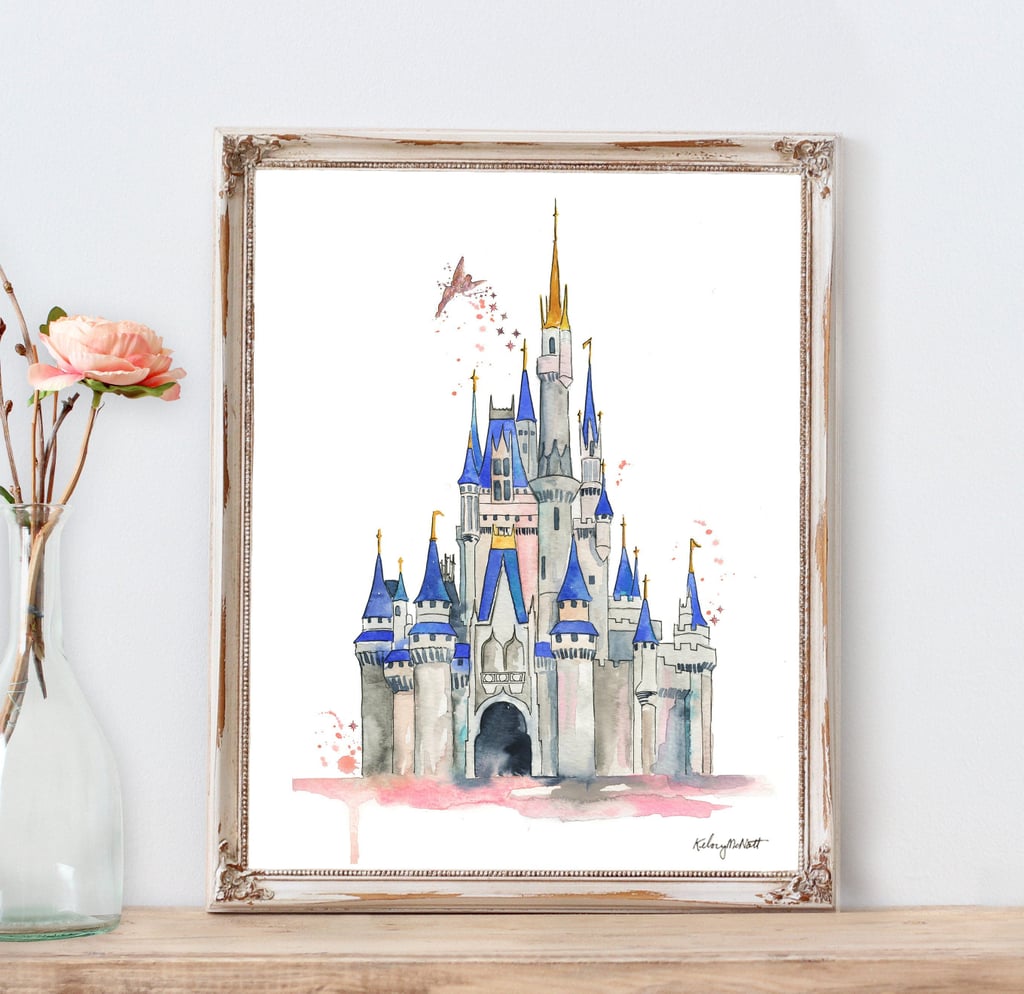 This Disney Castle Watercolor Print on Etsy Is a Bestseller!
