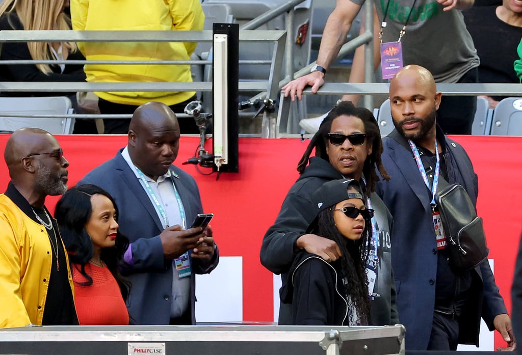 JAY-Z and Blue Ivy Carter at the 2023 Super Bowl