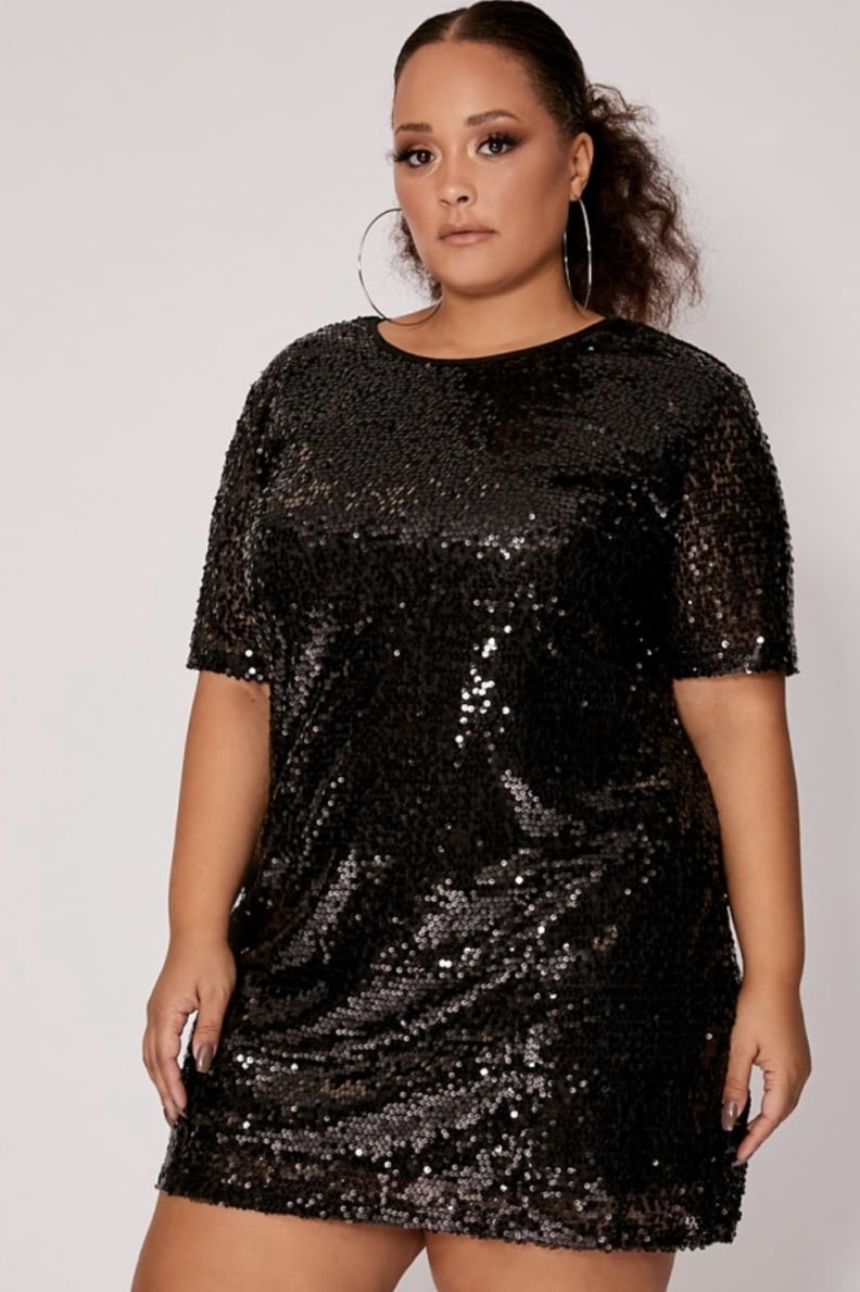 In The Style Curve Madeline Black Sequin Dress