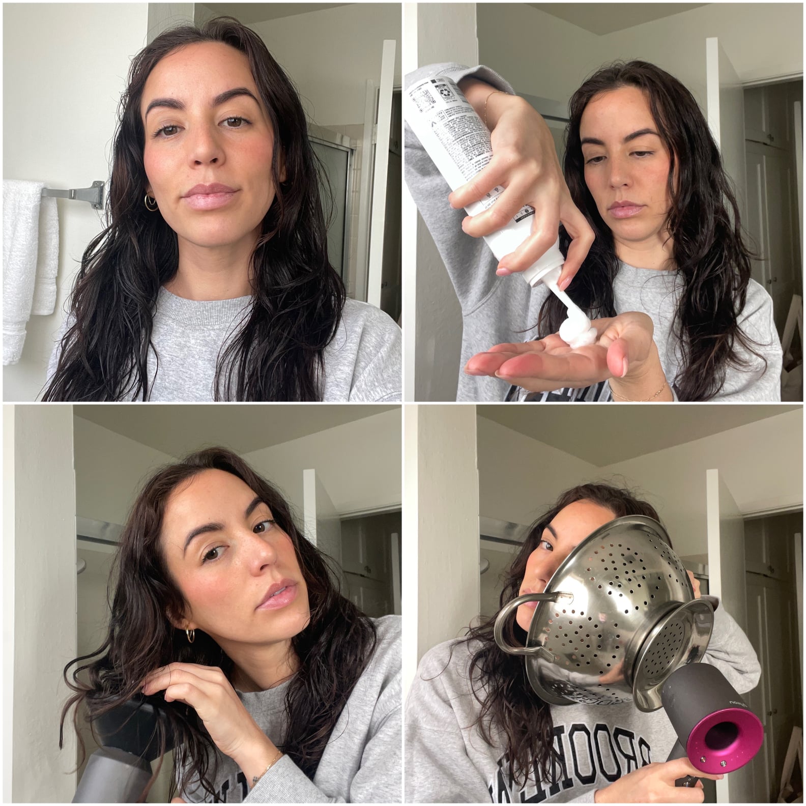 I Used a PastaStrainerasHairDiffuser Hack See Photos POPSUGAR Beauty