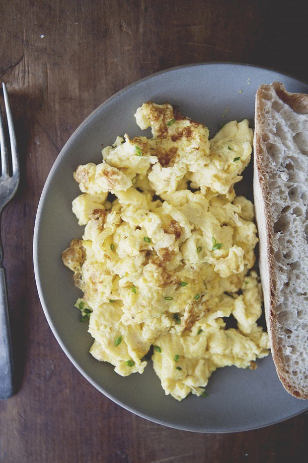 Use an unexpected ingredient for the best scrambled eggs ever.