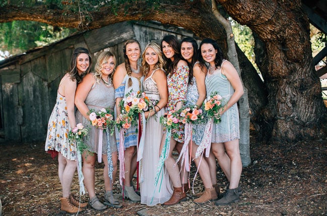 bridesmaid dresses with boots