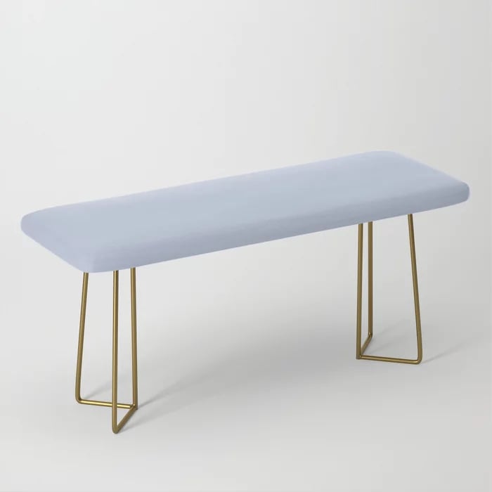 An Elegant Decor Piece: Crayon Box Periwinkle Blue Bench