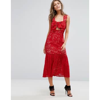 Selena Gomez Red Wedding Guest Dress | POPSUGAR Fashion