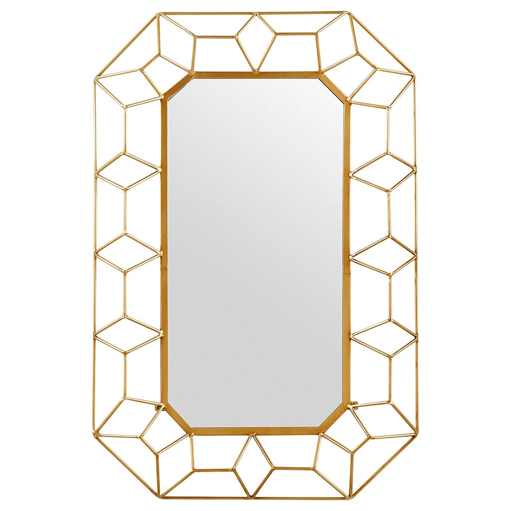 Stone & Beam Diamond Shape Metal Frame Mirror