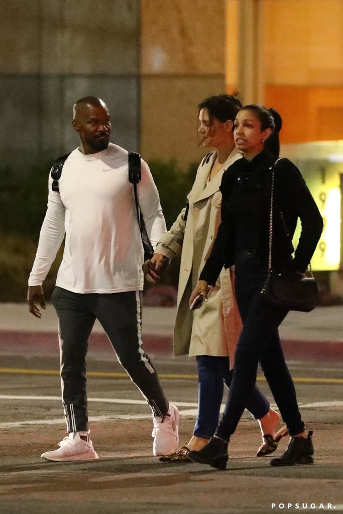 Katie Holmes With Corinne and Jamie Foxx in LA April 2019