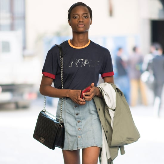 How to Wear a Denim Skirt For Fall