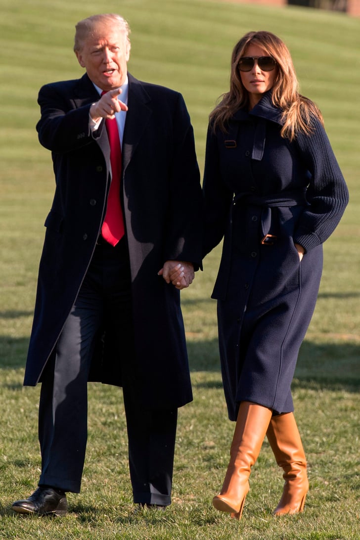 Melania Trump Wearing Tan Boots