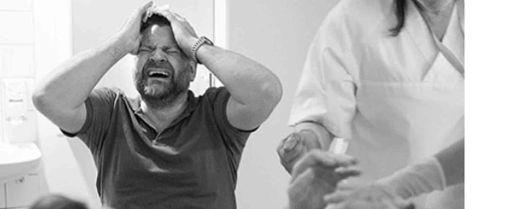 Dad Cries While Baby Is Being Born