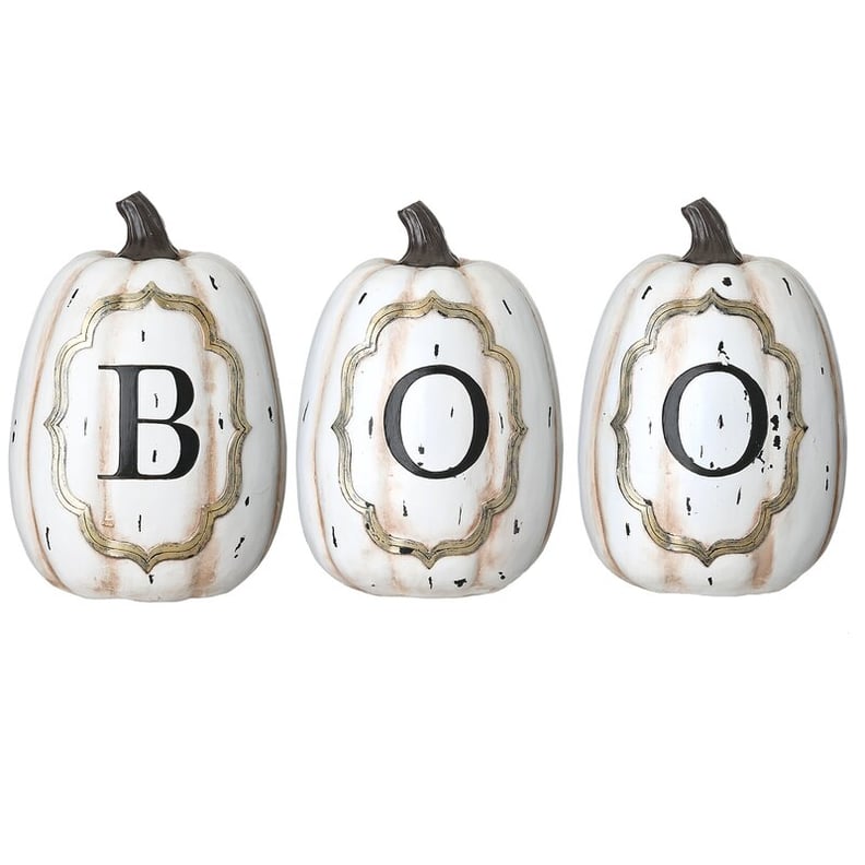 Three Piece BOO Pumpkin Assortment Set