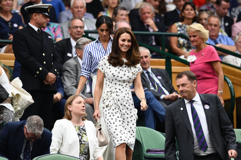 Why Does Meghan Markle Stand Behind Kate Middleton? | POPSUGAR Celebrity