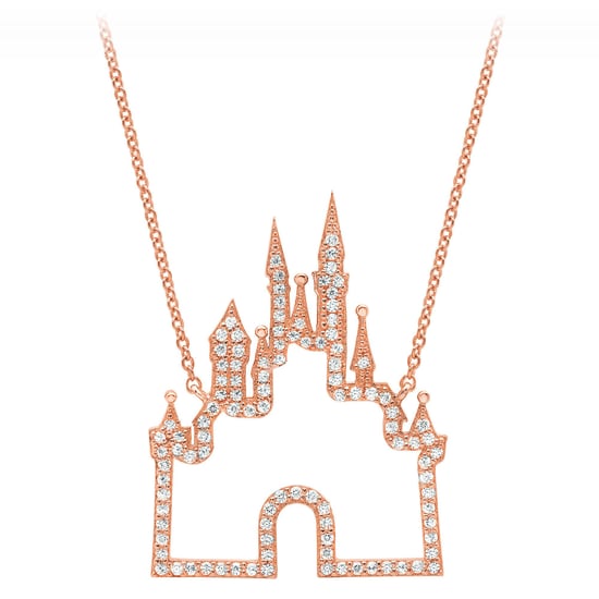 Disney Rose Gold Castle Necklace