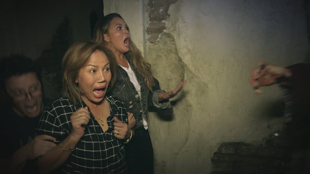 Chrissy Teigen Braved a Haunted House With Her Mom