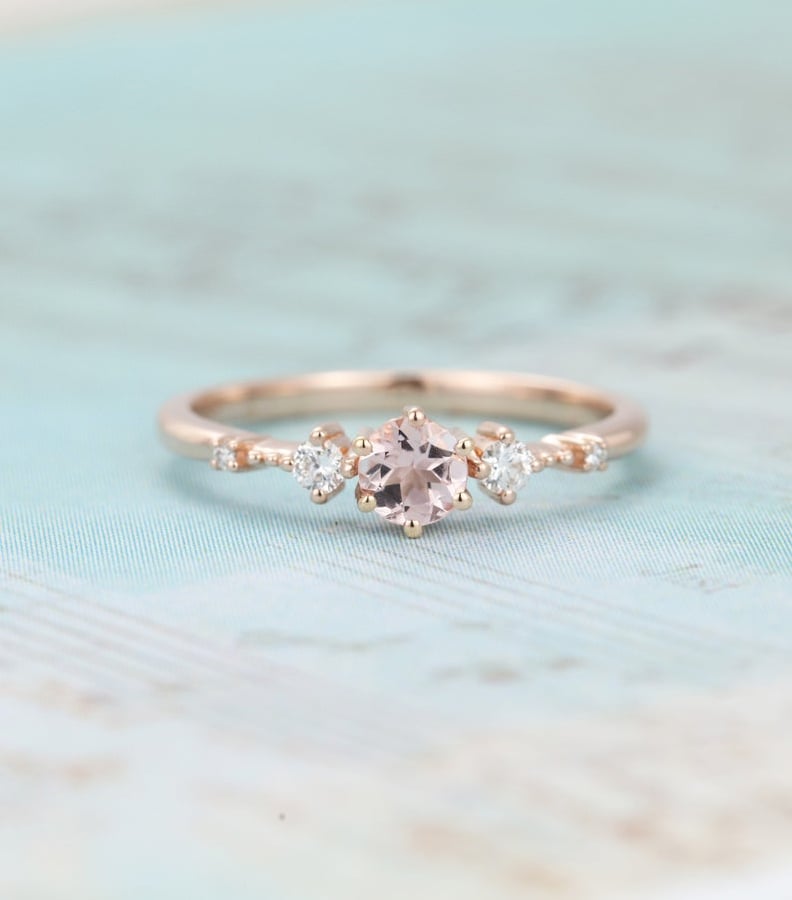 Morganite Engagement Ring in Rose Gold