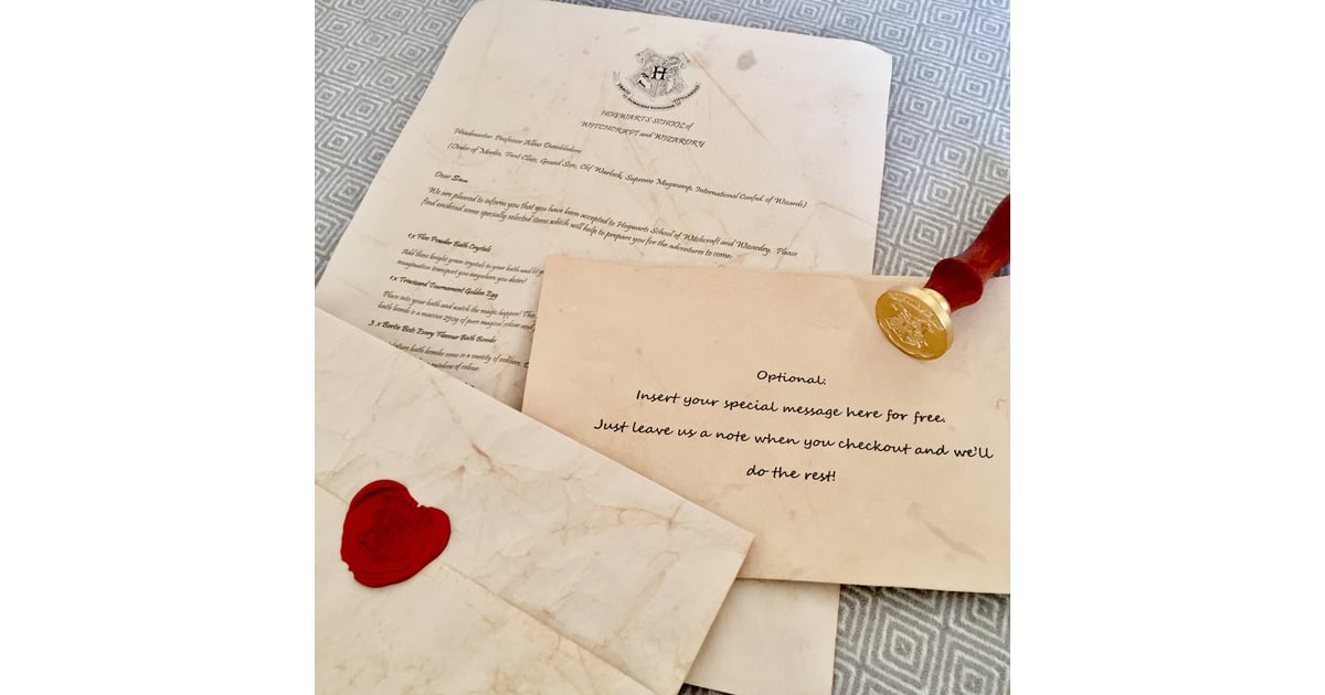 You Can Include A Personalized Message With The Hogwarts