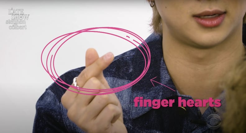 RM Doing BTS's Signature "Finger Heart" Hand Gesture