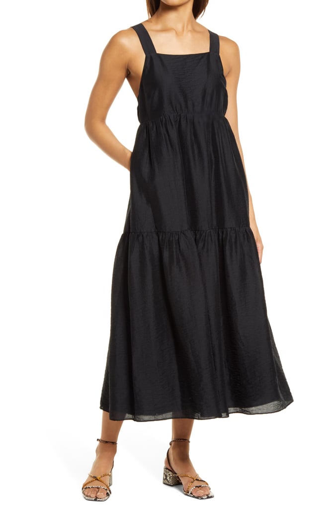 For a Day to Night Black Dress: Halogen Halter Neck Tiered Maxi Dress
